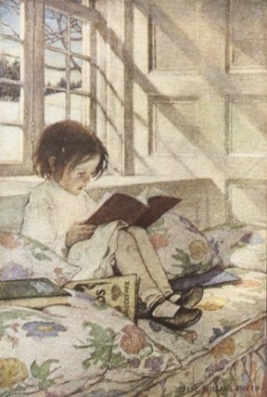 Ilustración de Jessie Willcox Smith para 'A Child's Garden of Verses', de Robert Louis Stevenson. Nueva York: Charles Scribner's Sons, 1905.