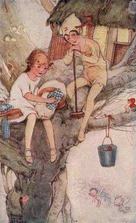 Ilustración de Mabel Lucie Attwell para 'Peter Pan y Wendy'. Nueva York: Charles Scribner's Son, 1921.