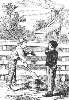 Ilustración de True Williams, primera edición de 'Las aventuras de Tom Sawyer', de Mark Twain. Londres, 1876.